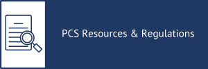 Decorative CTA button. Click to go to PCS resources and regulations. Decorative CTA button. Click to go to PCS resources and regulations.